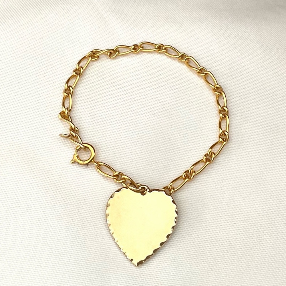 7” Gold Tone Heart Shaped Bracelet